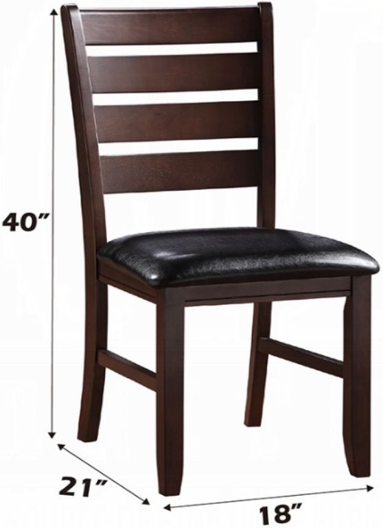 ACME Furniture Urbana Black/Cherry Side Chair-2