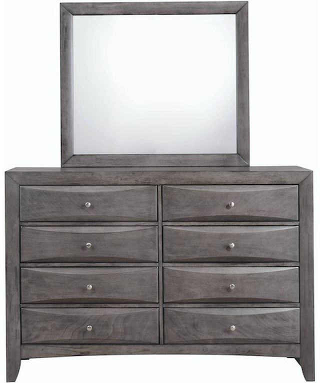 Elements International Emily Gray Dresser and Mirror Set-1