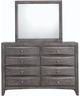 Elements International Emily Gray Dresser and Mirror Set-1
