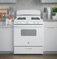 GE® 30" White Freestanding Gas Range-5