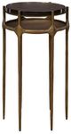 Furniture Classics Sevran Glass Top Side Table with Brass Base-1