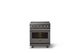 Viking® 5 Series 30" Damascus Gray Pro Style Induction Range with Polished Chrome Trim-3
