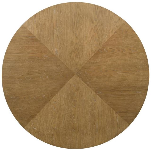 Coaster® Denvers 5-Piece Beige/Brown Oak Round Dining Set-3