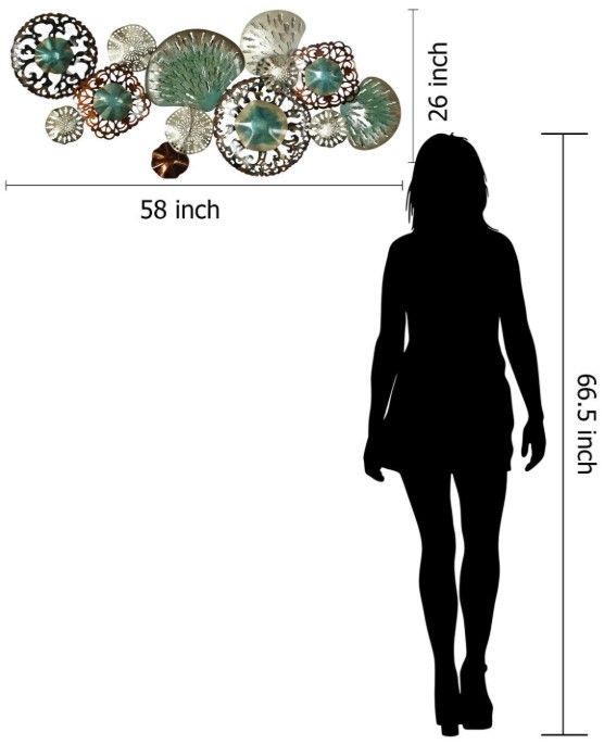 Classy Living Turquoise and Silver Wall Decor-2