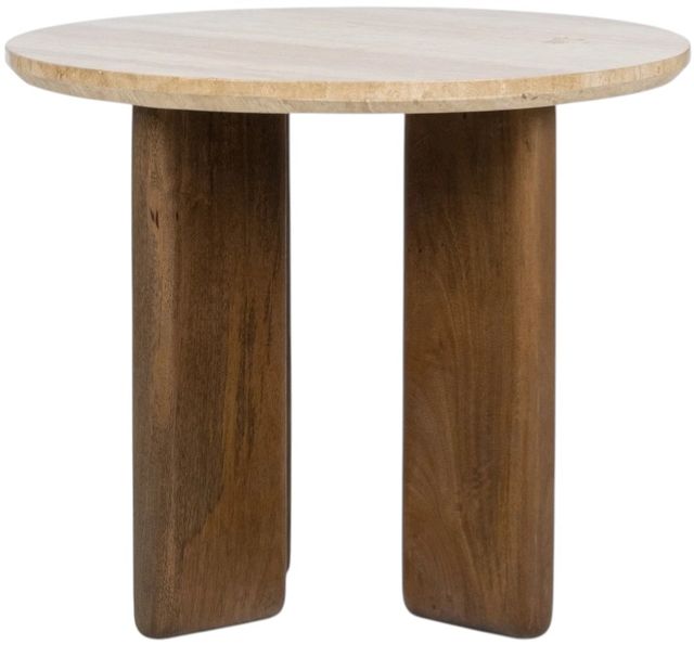Classic Home Idella Tan Travertine End Table-3