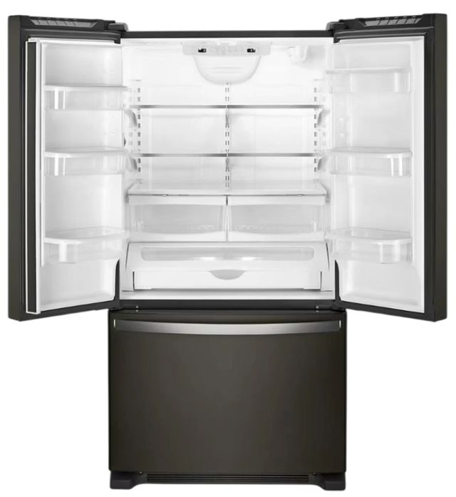 Whirlpool® 33" 22.1 Cu. Ft. Fingerprint Resistant Black Stainless Steel Freestanding French Door Refrigerator-1
