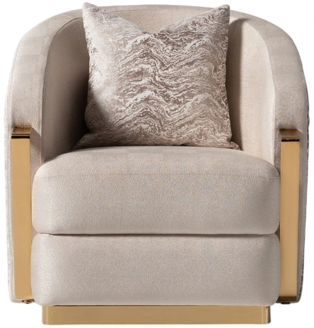 Michael Amini® Carmela Almond/Gold Chair-2