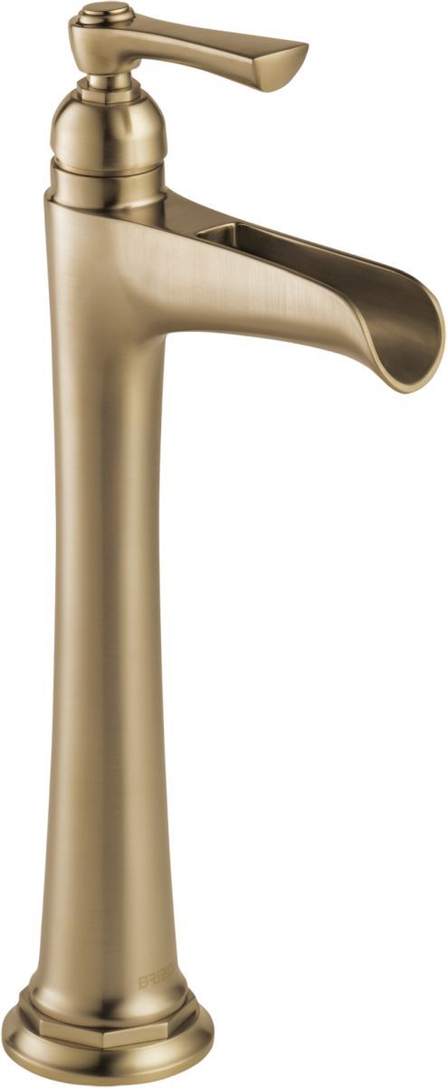 Brizo Rook® Brilliance® Luxe Gold® Single-Handle Vessel Lavatory Faucet with Channel Spout-0