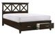 Bernards Nova II 3-Piece Cherry Queen X Storage Full Bedroom Set-1