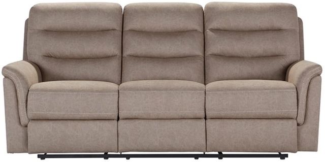 Hughes Furniture® 15176 Gio Mushroom Manual Reclining Sofa-0