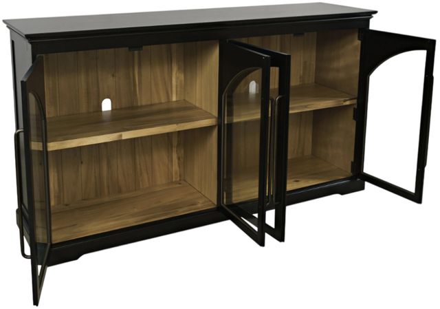 Jofran Inc. Archdale Black 4-Door Gothic Arch Accent Cabinet-3
