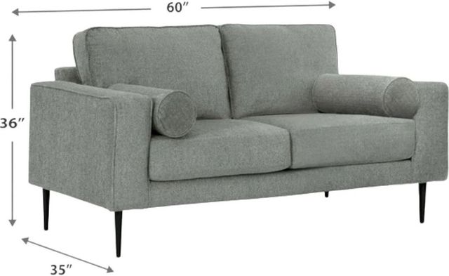 Signature Design by Ashley® Hazela Charcoal Loveseat-2