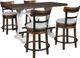 Signature Design by Ashley® Valebeck Brown Counter Height Dining Table with White Base-2