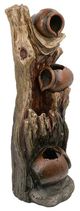 A & B Home Aged Brown 3-Tier Outdoor Decorative Tree Trunk Fountain-0