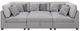 Coaster® Cambria 6-Piece Gray Upholstered Modular Sleeper Sectional-1