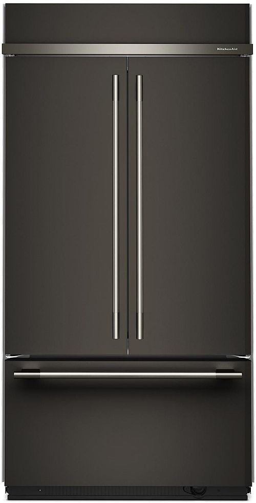 KitchenAid® 42" 24.2 Cu. Ft. Black Ore Built In French Door Refrigerator with Platinum Interior-0