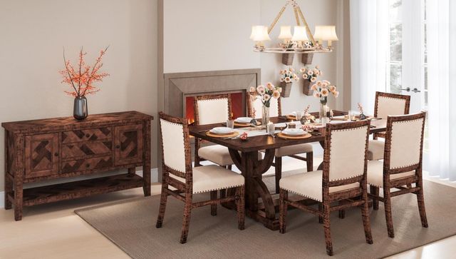 Jofran Inc. Fairview 7-Piece Beige/Oak Dining Set-1