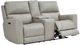 Leather Italia™ Cambria Laredo Cement Power Reclining Loveseat with Console-0