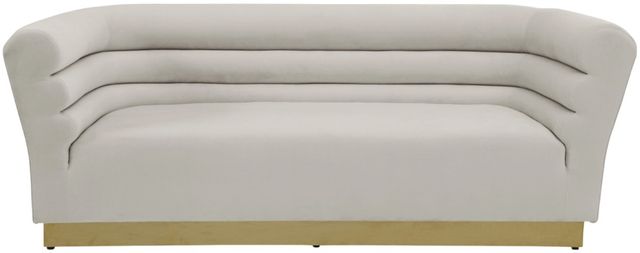 Meridian Furniture Bellini Cream Velvet Sofa-1