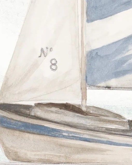 Classy Art Ocean Oasis Little Sail II by Patricia Pinto Wall Art-1