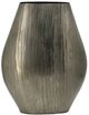 A & B Home Silver Aluminum Layered Chisel Oval Vase-5