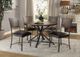 Homelegance® Fideo Burnished Brown Dining Table with Gray Metal Base -1