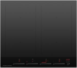 Top view of the Fisher & Paykel Series 9 24" Black Glass Induction Cooktop