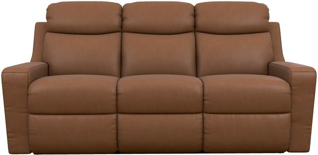 La-Z-Boy® Emmons Oak Leather Manual Reclining Sofa-1