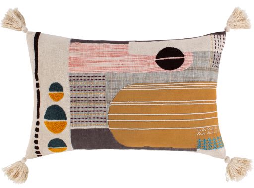 Surya Columbus Mustard 14"x22" Toss Pillow with Down Insert-0