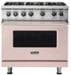 Viking® 5 Series 36" Blush Pro Style Liquid Propane Gas Range-0