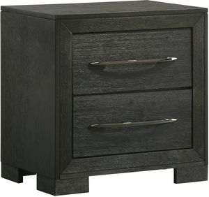 Elements International Allan Black Nightstand 