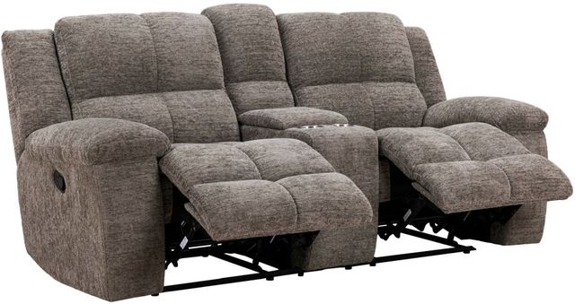 Parker House® Buster Cabot Stone Manual Dual Reclining Loveseat with Console-1