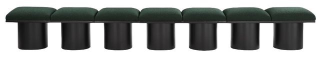 Meridian Furniture Pavilion 7-Piece Green/Black 126" Modular Bench Set-1