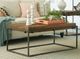 Riverside Furniture Maverick Brown Rectangular Coffee Table with Metal Framework-1