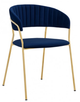 Armen Living Nara 2-Piece Blue/Gold Dining Chairs-0