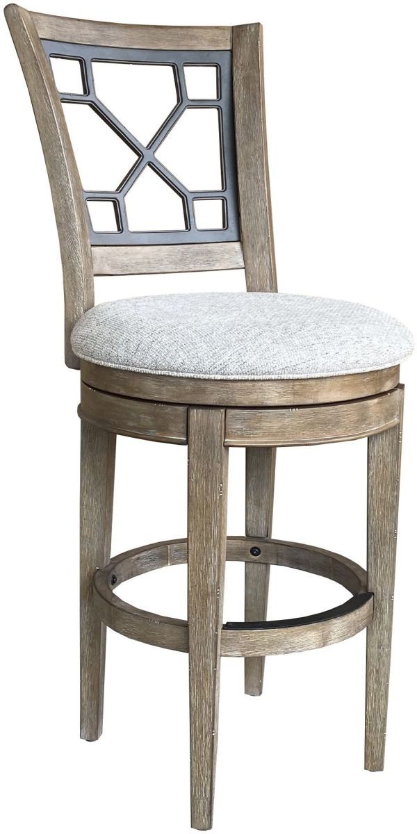 Parker House® Sundance Sandstone Grid Back Swivel Bar Stool-0