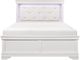 Mazin Furniture Lana White Full Panel Bed with LED Lighting-1