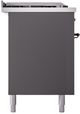 Ilve® Nostalgie II Series 60" Graphite Matte Pro Style Dual Fuel Range-2