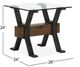 Magnussen Home® Sawyer Toasted Nutmeg Glass Top End Table with Smoked Iron Base-2