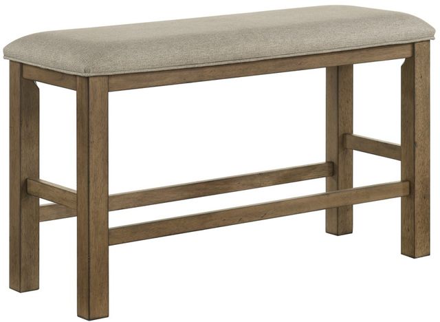 Crown Mark Cockrell Beige/Brown Counter Dining Bench-0