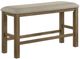 Crown Mark Cockrell Beige/Brown Counter Dining Bench-0