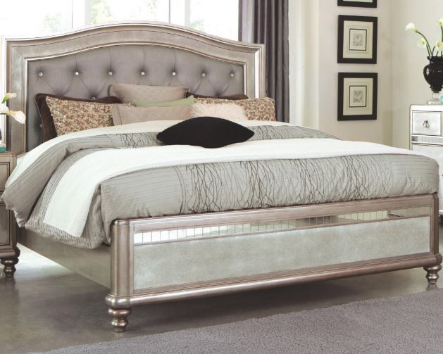 Coaster® Bling Game Metallic Platinum Queen Bed-1