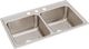 Elkay Lustertone® Classic Lustrous Satin 37" x 22" x 10-1/8" 3-Hole Equal Double Bowl Drop-In Sink-0