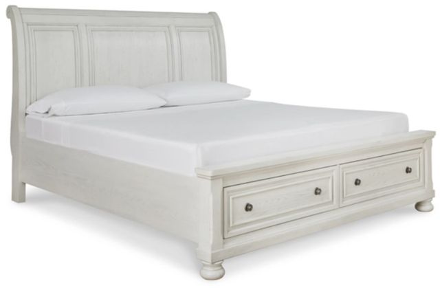 Signature Design by Ashley® Robbinsdale 5-Piece Antique White Queen Sleigh Bed Set-1
