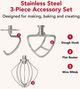 KitchenAid® Stainless Steel 3-Piece Accessory Set for Tilt-Head Stand Mixers-1