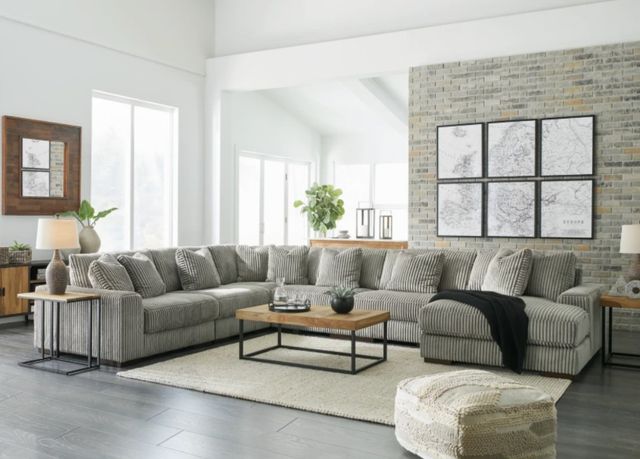 Signature Design by Ashley® Lindyn 6-Piece Fog U-Shape Sectional and Chaise-1
