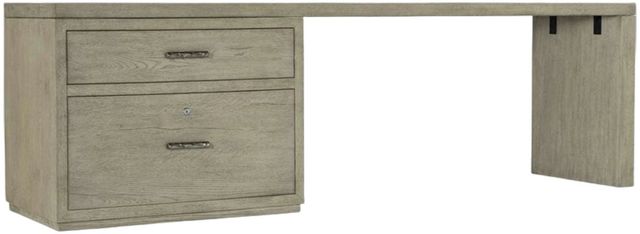 Hooker® Furniture Linville Falls Mink 96" Desk with Top Large File and 1-Leg-0