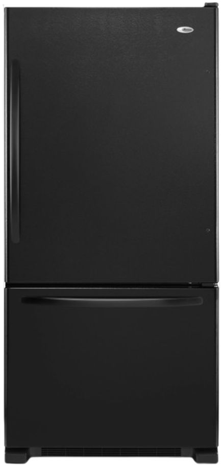 Amana® 33" 22.1 Cu. Ft. Black Bottom Freezer Refrigerator with EasyFreezer™ Pull-Out Drawer-0