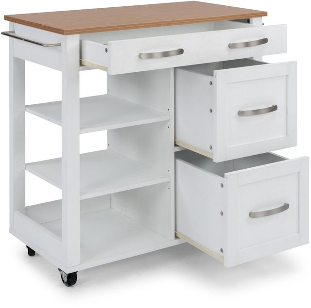 homestyles® Storage Plus Off-White Kitchen Cart-3
