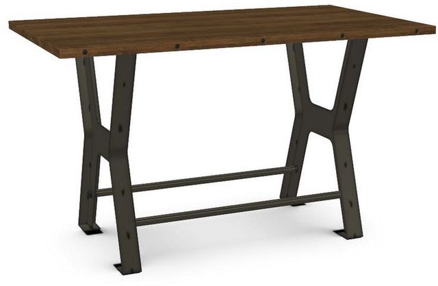 Amisco Customizable Parade 42" Short Wood Top Bar Table Base-2